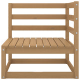 NNEVL 6 Piece Garden Lounge Set Honey Brown Solid Pinewood
