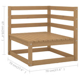 NNEVL 6 Piece Garden Lounge Set Honey Brown Solid Pinewood