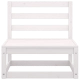 NNEVL 4 Piece Garden Lounge Set White Solid Pinewood