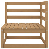 NNEVL 4 Piece Garden Lounge Set Honey Brown Solid Pinewood
