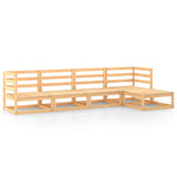 NNEVL 5 Piece Garden Lounge Set Solid Pinewood