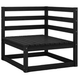 NNEVL 5 Piece Garden Lounge Set Black Solid Pinewood