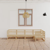 NNEVL 5 Piece Garden Lounge Set Solid Pinewood