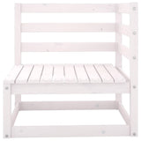 NNEVL 5 Piece Garden Lounge Set White Solid Pinewood