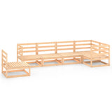 NNEVL 6 Piece Garden Lounge Set Solid Pinewood