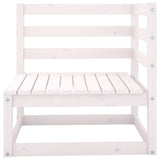 NNEVL 8 Piece Garden Lounge Set White Solid Pinewood