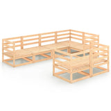 NNEVL 7 Piece Garden Lounge Set Solid Pinewood