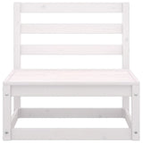 NNEVL 7 Piece Garden Lounge Set White Solid Pinewood