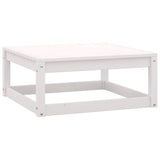 NNEVL 7 Piece Garden Lounge Set White Solid Pinewood