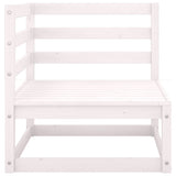 NNEVL 7 Piece Garden Lounge Set White Solid Pinewood