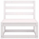 NNEVL 7 Piece Garden Lounge Set White Solid Pinewood