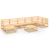 NNEVL 8 Piece Garden Lounge Set Solid Pinewood