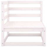 NNEVL 8 Piece Garden Lounge Set White Solid Pinewood