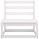 NNEVL 8 Piece Garden Lounge Set White Solid Pinewood