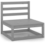 NNEVL 8 Piece Garden Lounge Set Grey Solid Pinewood