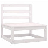 NNEVL 9 Piece Garden Lounge Set White Solid Pinewood