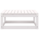 NNEVL 9 Piece Garden Lounge Set White Solid Pinewood