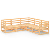 NNEVL 5 Piece Garden Lounge Set Solid Pinewood