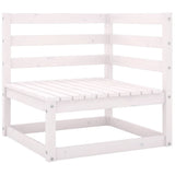 NNEVL 5 Piece Garden Lounge Set White Solid Pinewood