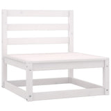 NNEVL 9 Piece Garden Lounge Set White Solid Pinewood