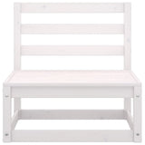 NNEVL 9 Piece Garden Lounge Set White Solid Pinewood