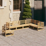 NNEVL 7 Piece Garden Lounge Set Solid Pinewood