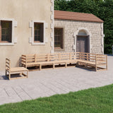 NNEVL 8 Piece Garden Lounge Set Solid Pinewood