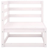 NNEVL 7 Piece Garden Lounge Set White Solid Pinewood