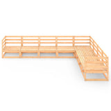 NNEVL 8 Piece Garden Lounge Set Solid Pinewood