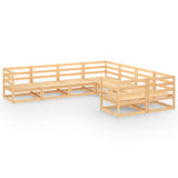 NNEVL 8 Piece Garden Lounge Set Solid Pinewood