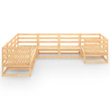 NNEVL 8 Piece Garden Lounge Set Solid Pinewood