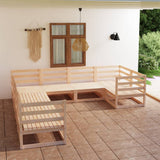NNEVL 8 Piece Garden Lounge Set Solid Pinewood