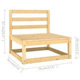 NNEVL 11 Piece Garden Lounge Set Solid Pinewood
