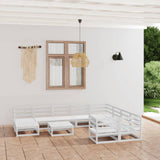 NNEVL 11 Piece Garden Lounge Set Solid Pinewood