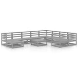 NNEVL 11 Piece Garden Lounge Set Solid Pinewood