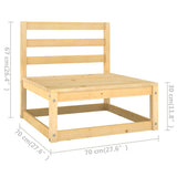 NNEVL 12 Piece Garden Lounge Set Solid Pinewood