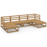 NNEVL 6 Piece Garden Lounge Set Solid Pinewood