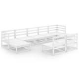 NNEVL 9 Piece Garden Lounge Set Solid Pinewood