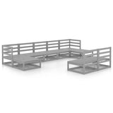 NNEVL 9 Piece Garden Lounge Set Solid Pinewood