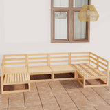NNEVL 6 Piece Garden Lounge Set Solid Pinewood