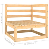 NNEVL 7 Piece Garden Lounge Set Solid Pinewood