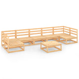 NNEVL 8 Piece Garden Lounge Set Solid Pinewood