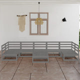 NNEVL 8 Piece Garden Lounge Set Solid Pinewood