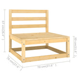 NNEVL 11 Piece Garden Lounge Set Solid Pinewood