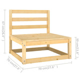 NNEVL 12 Piece Garden Lounge Set Solid Pinewood