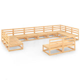 NNEVL 12 Piece Garden Lounge Set Solid Pinewood