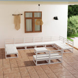 NNEVL 13 Piece Garden Lounge Set Solid Pinewood