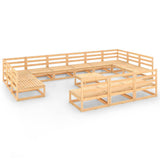 NNEVL 14 Piece Garden Lounge Set Solid Pinewood