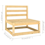 NNEVL 14 Piece Garden Lounge Set Solid Pinewood