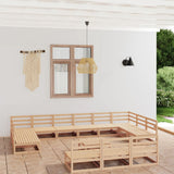 NNEVL 14 Piece Garden Lounge Set Solid Pinewood